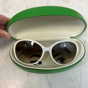 White Kate Spade Sunglasses